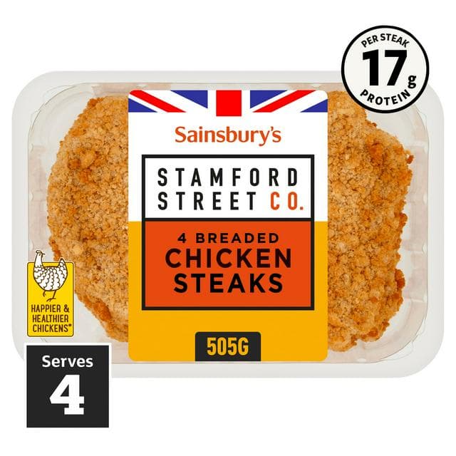 Stamford Street Co. Breaded Chicken Steaks x4 505g - gallery image 1