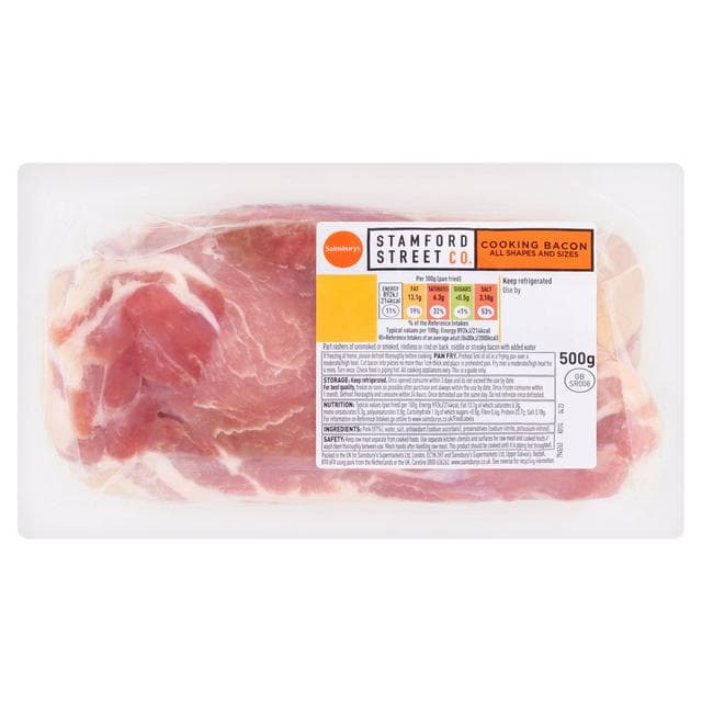 Stamford Street Co. Cooking Bacon 500g - gallery image 1
