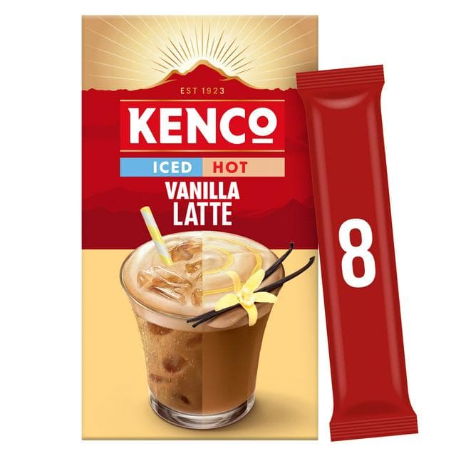 Kenco Iced Hot Vanilla Latte Sachets 8x20.3g - gallery image 1