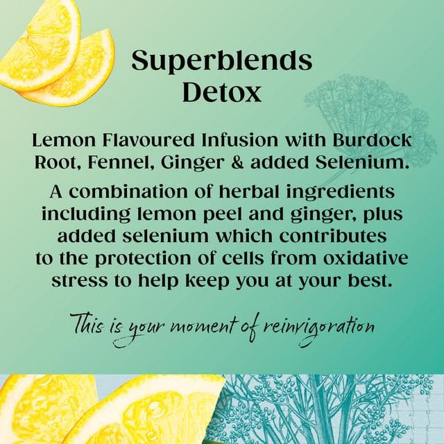 Twinings Superblends Detox with Lemon, Ginger & Fennel, 20 Tea Bags - gallery image 2