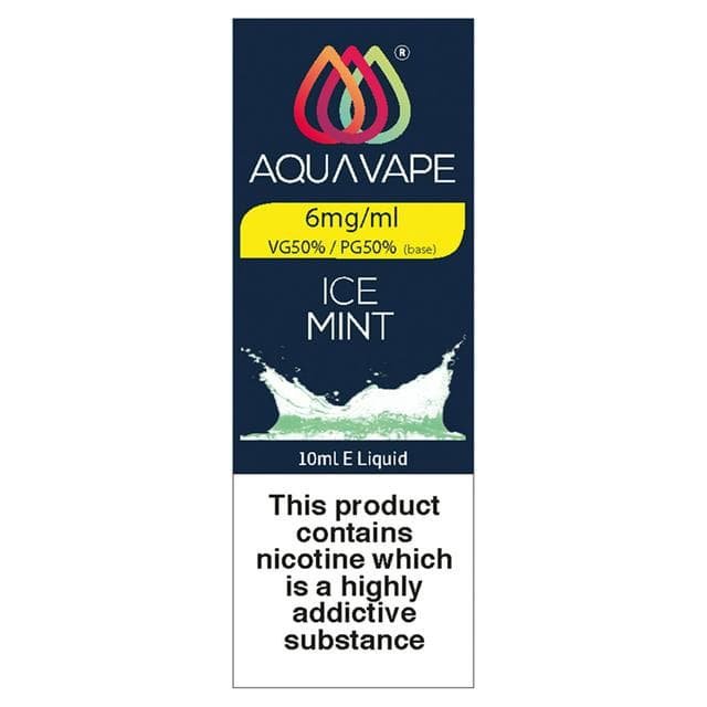 Aqua Vape Liquid Refill Fresh Menthol 6mg - gallery image 1