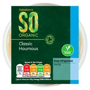 Sainsbury's Classic Houmous, SO Organic 200g