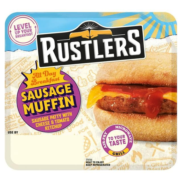 Rustlers All Day Breakfast Sausage Muffin 155g - gallery image 1