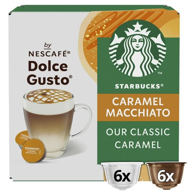 Starbucks by Nescafé Dolce Gusto 12 x Caramel Macchiato Coffee Pods (6 Servings) - gallery image 1