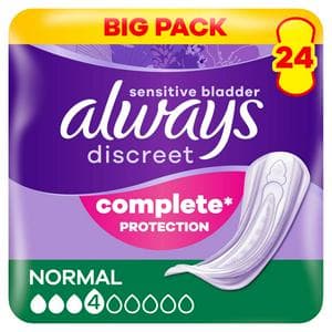 Always Discreet Incontinence Pads Normal x24