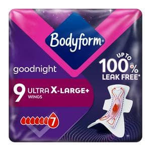 Bodyform Ultra Night Extra Large Sanitary Towels Wings x9