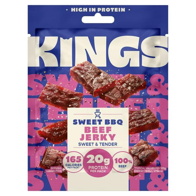 Kings BBQ Flavour Beef Jerky 60g - gallery image 1