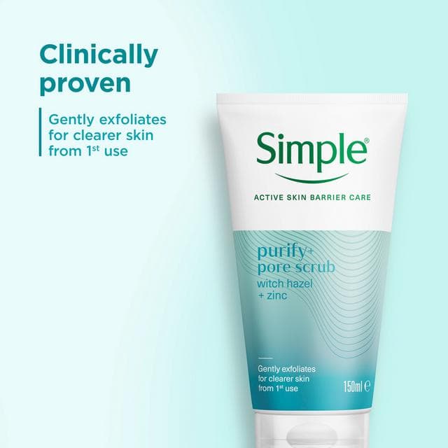 Simple Daily Detox Clear Pore Face Scrub for Blemish Prone & Oily Skin 150ml - gallery image 3