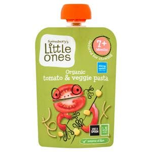 Sainsbury's Little Ones Organic Tomato & Veggie Pasta 7+ Months 130g