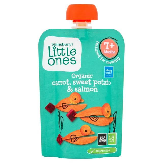 Sainsbury's Little Ones Organic Sweet Potato & Salmon 130g - gallery image 1