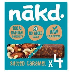 Nakd Salted Caramel Fruit & Nut Bars 4x35g