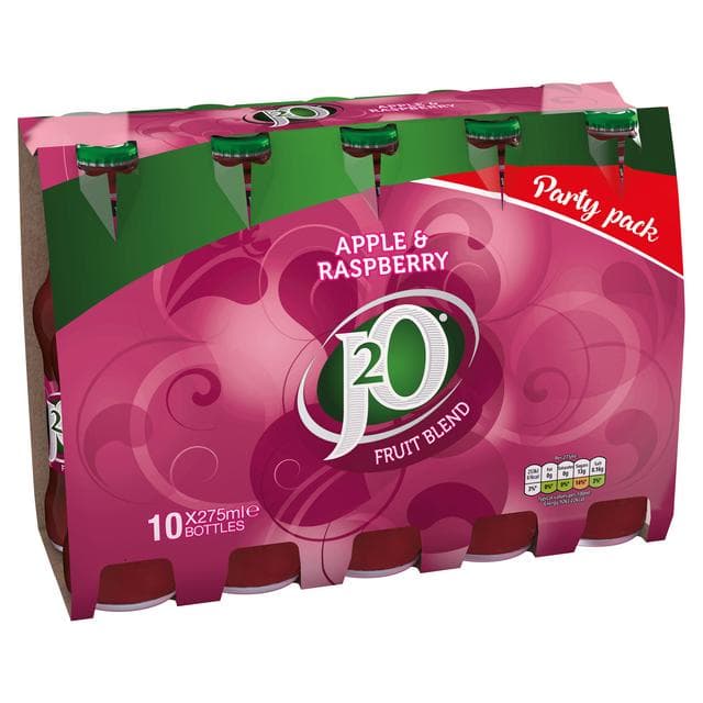 J2O Apple & Raspberry Fruit Blend 10 x 275ml - gallery image 2