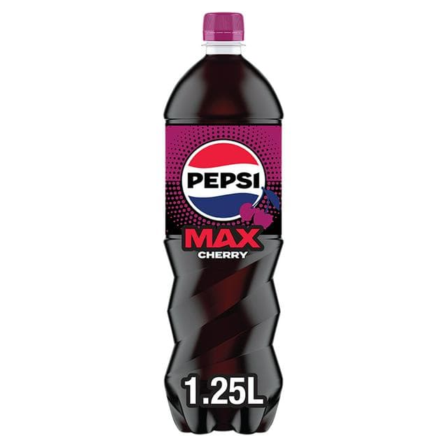 Pepsi Max Cherry No Sugar Cola Bottle 1.25L - gallery image 1
