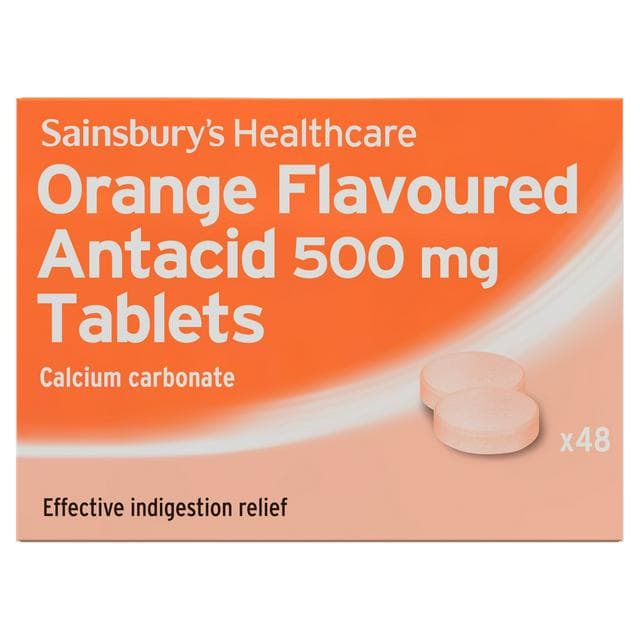 Sainsbury's Orange Antacid Tablets x48 - gallery image 1