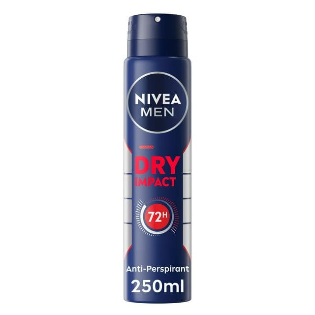 Nivea Men Dry Impact Anti-perspirant Deodorant Spray 250ml - gallery image 1
