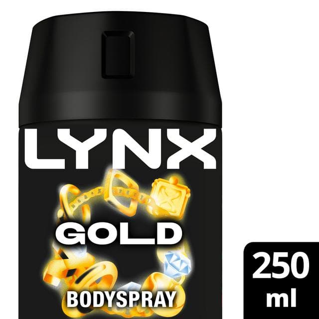 Lynx 250ml Gold 48h Deodorant Aerosol Body Spray for Men - gallery image 1