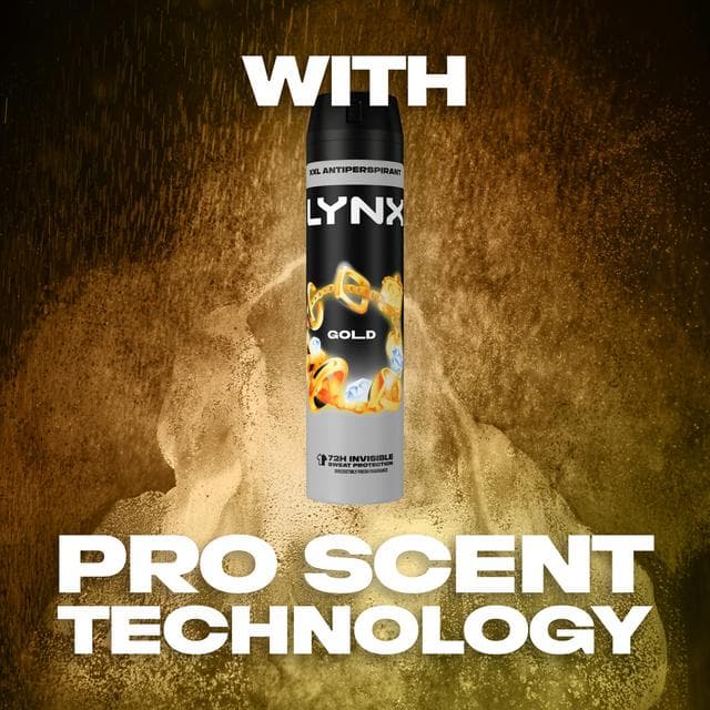 Lynx Gold 72h Antiperspirant Deodorant for Men 250ml - gallery image 4