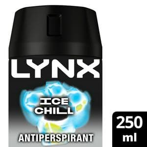 Lynx 250ml Ice Chill 72h Antiperspirant Aerosol Deodorant for Men