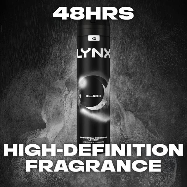 Lynx 250ml Black 48h Deodorant Aerosol Body Spray for Men - gallery image 4