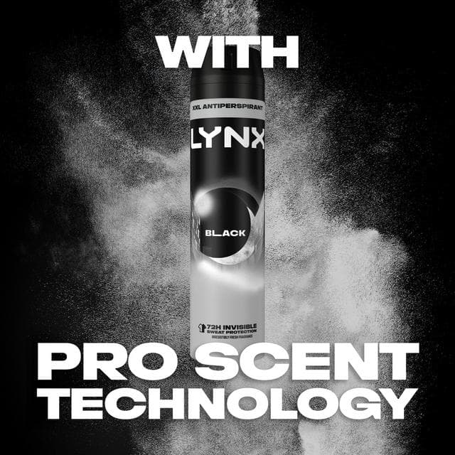 Lynx Black 72h Antiperspirant Deodorant for Men 250ml - gallery image 4