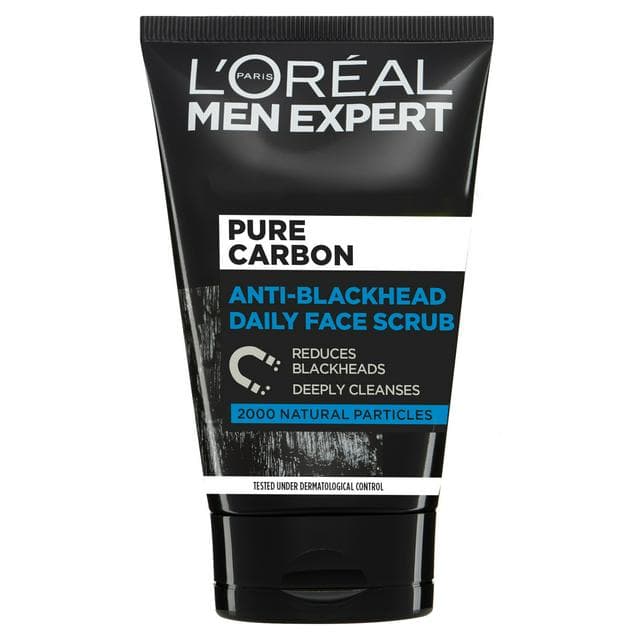 L'Oreal Men Expert Pure Charcoal Anti-Blackhead Daily Face Scrub 100ml - gallery image 1