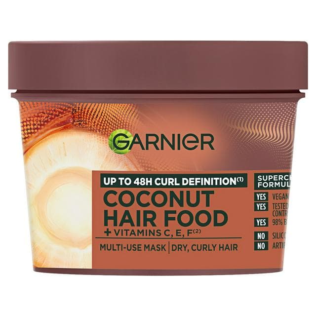 Garnier Ultimate Blends Hair Food Coconut Oil 3-in-1 Frizzy Vegan Hair Mask 390ml - gallery image 1