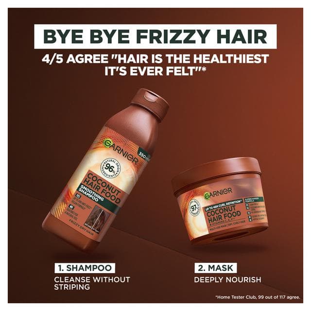 Garnier Ultimate Blends Hair Food Coconut Oil 3-in-1 Frizzy Vegan Hair Mask 390ml - gallery image 5