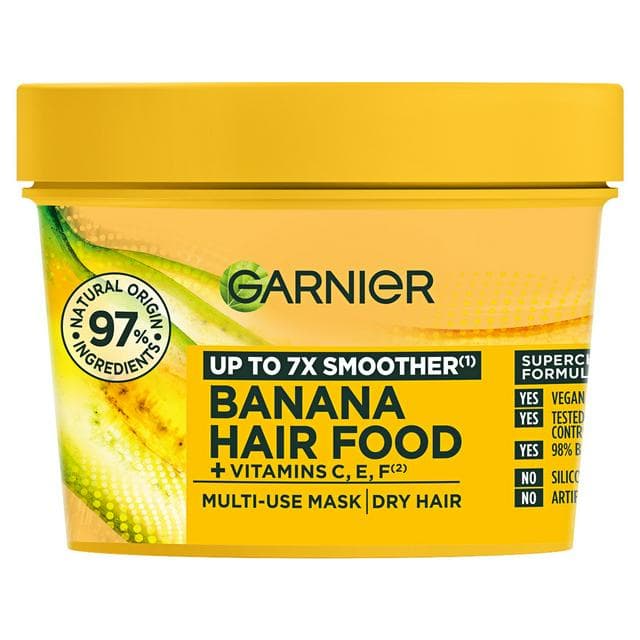 Garnier Ultimate Blends Hair Food Banana 3-in-1 Dry Vegan Hair Mask 390ml - gallery image 1