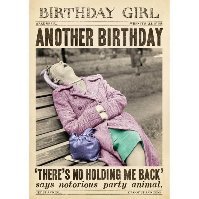 Pigment Birthday Girl Another Birthday Party Animal Humour Design Greeting Card - gallery image 1
