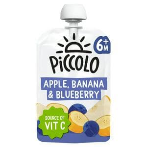 Piccolo Organic Apple Banana & Blueberry Smooth 4 Months+ 100g