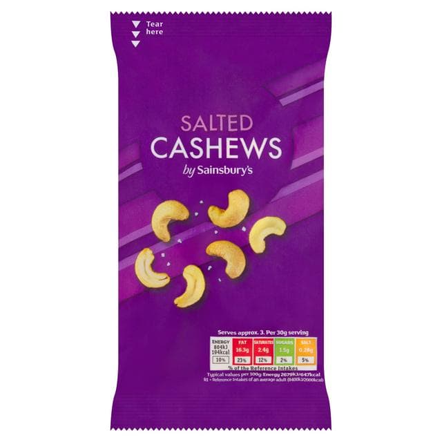 Sainsbury's Salted Cashew 100g - gallery image 1