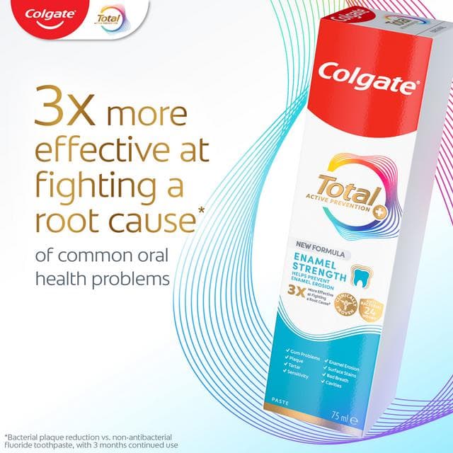 Colgate Total Active Prevention + Enamel Strength Toothpaste 75ml - gallery image 2