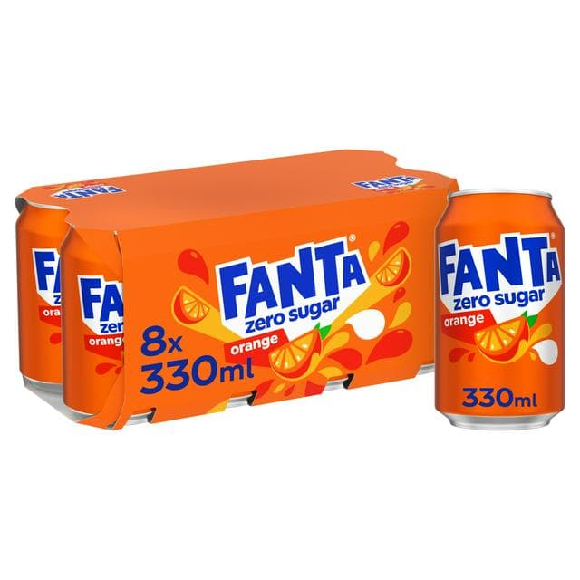 Fanta Orange Zero 8x330ml - gallery image 1