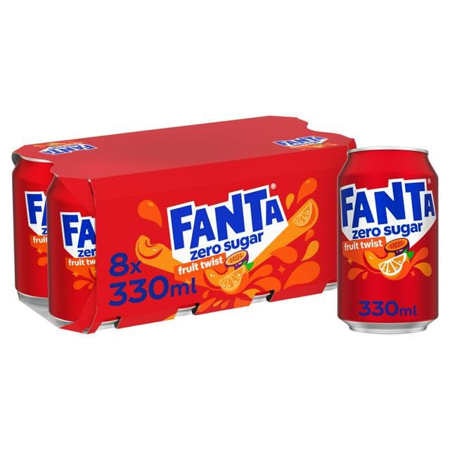 Fanta Fruit Twist Zero 8x330ml - gallery image 1