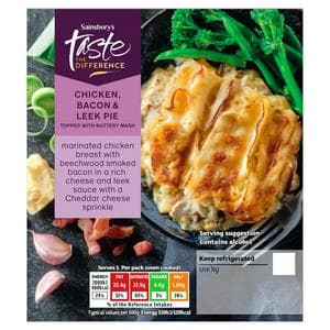 Sainsbury's Chicken, Bacon & Leek Pie, Taste the Difference (Serves 1) 400g