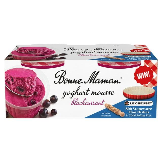 Bonne Maman Blackcurrant Mousse Dessert 2x70g - gallery image 1