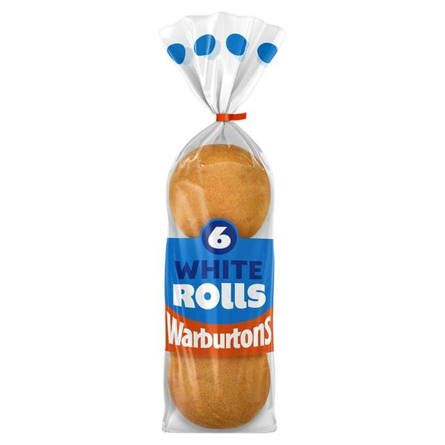 Warburtons Soft Sliced White Rolls x6 - gallery image 1