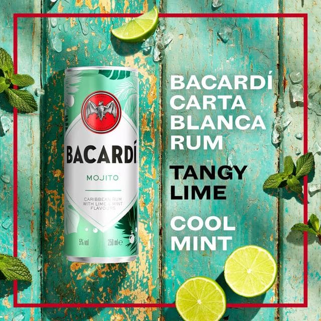 Bacardi Mojito Premix Rum Cocktail 25cl - gallery image 4