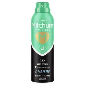 Mitchum Invisible Women 48HR Protection Clear Fresh Anti-Perspirant & Deodorant 200ml