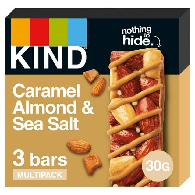 Kind Caramel Almond & Sea Salt Cereal Bars Multipack 3x30g - gallery image 1