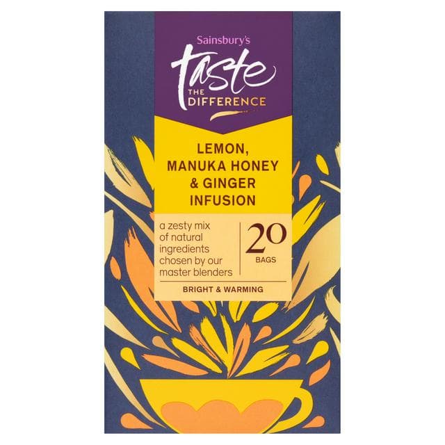 Sainsbury's Lemon, Manuka Honey & Ginger Infusion Bags, Taste the Difference x20 40g - gallery image 1