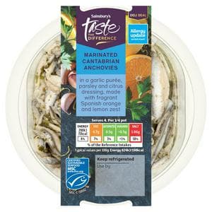 Sainsbury's Marinated Anchovies, Taste the Difference 145g