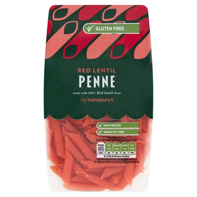 Sainsbury's Red Lentil Penne Pasta 250g - gallery image 1