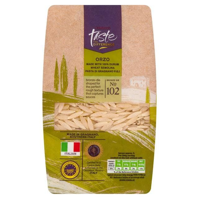 Sainsbury's Orzo Pasta, Taste the Difference 500g - gallery image 1