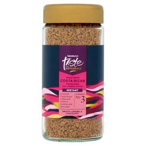 Sainsbury's Costa Rican Freeze Dried Instant Coffee, Taste the Difference 100g