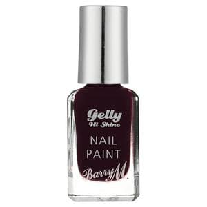 Barry M Gelly Hi Shine Nail Paint 124 Black Cherry 10ml