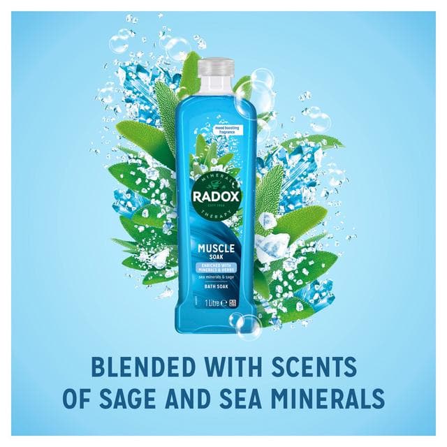 Radox Mineral Therapy Muscle Soak Bath Soak Bubble Bath 1L - gallery image 2