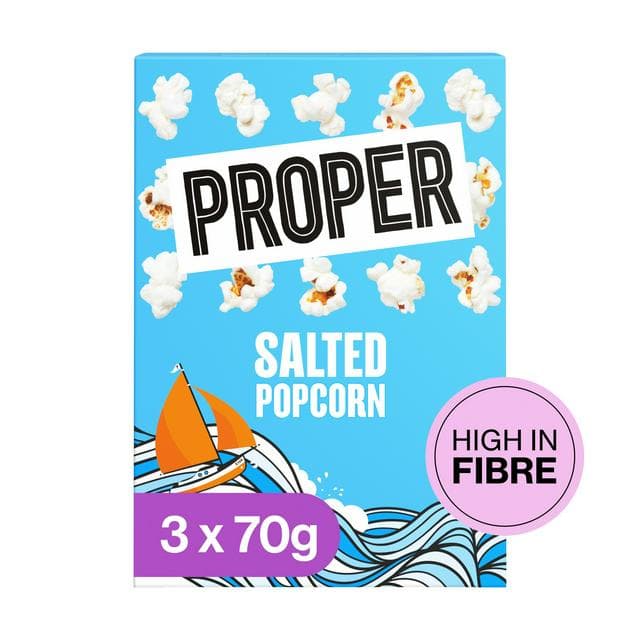 Propercorn Microwavable Salted Popcorn 3x70g - gallery image 1