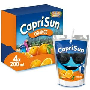 Capri Sun 4 x 200ml Orange Kids Juice Drink