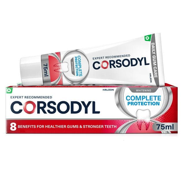 Corsodyl Complete Protection Gum Care Whitening Toothpaste 75ml - gallery image 1